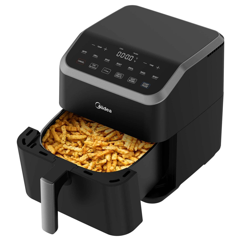 Midea 5.5qt HeatXpress Air Fryer Black: 1500W, Dishwasher-Safe Parts, 1-Year Warranty, 5.5qt Capacity, Electric Fryer