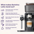 Philips Baristina Latte Automatic Coffee and Espresso Machine with Smart Milk Frother Black - Additional view