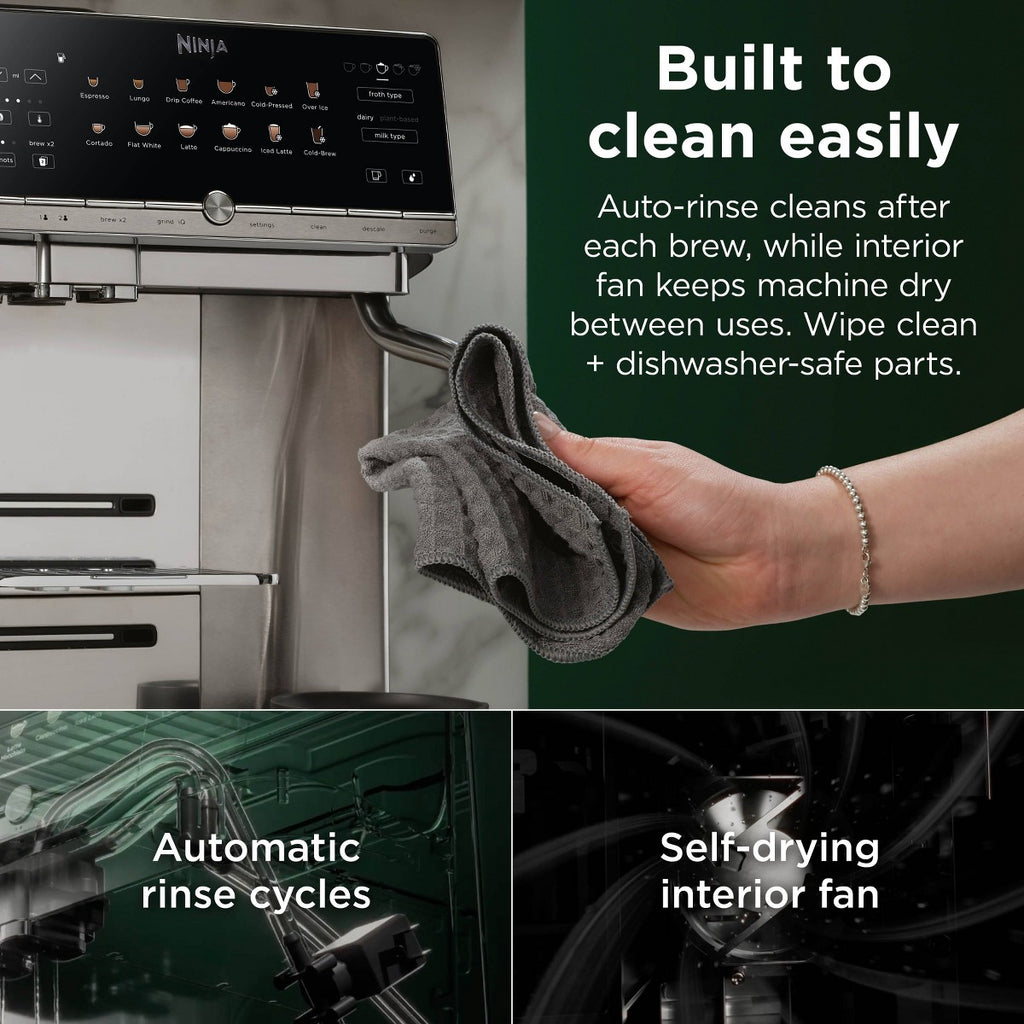 Ninja AutoBarista Fully Automatic Espresso Machine with 10 One-Touch Drinks and Built-In Grinder Frother - Additional view