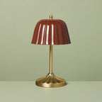 Ceramic Shade Table Lamp Brass/Burgundy (Includes LED Light Bulb) - Hearth & Hand™ with Magnolia