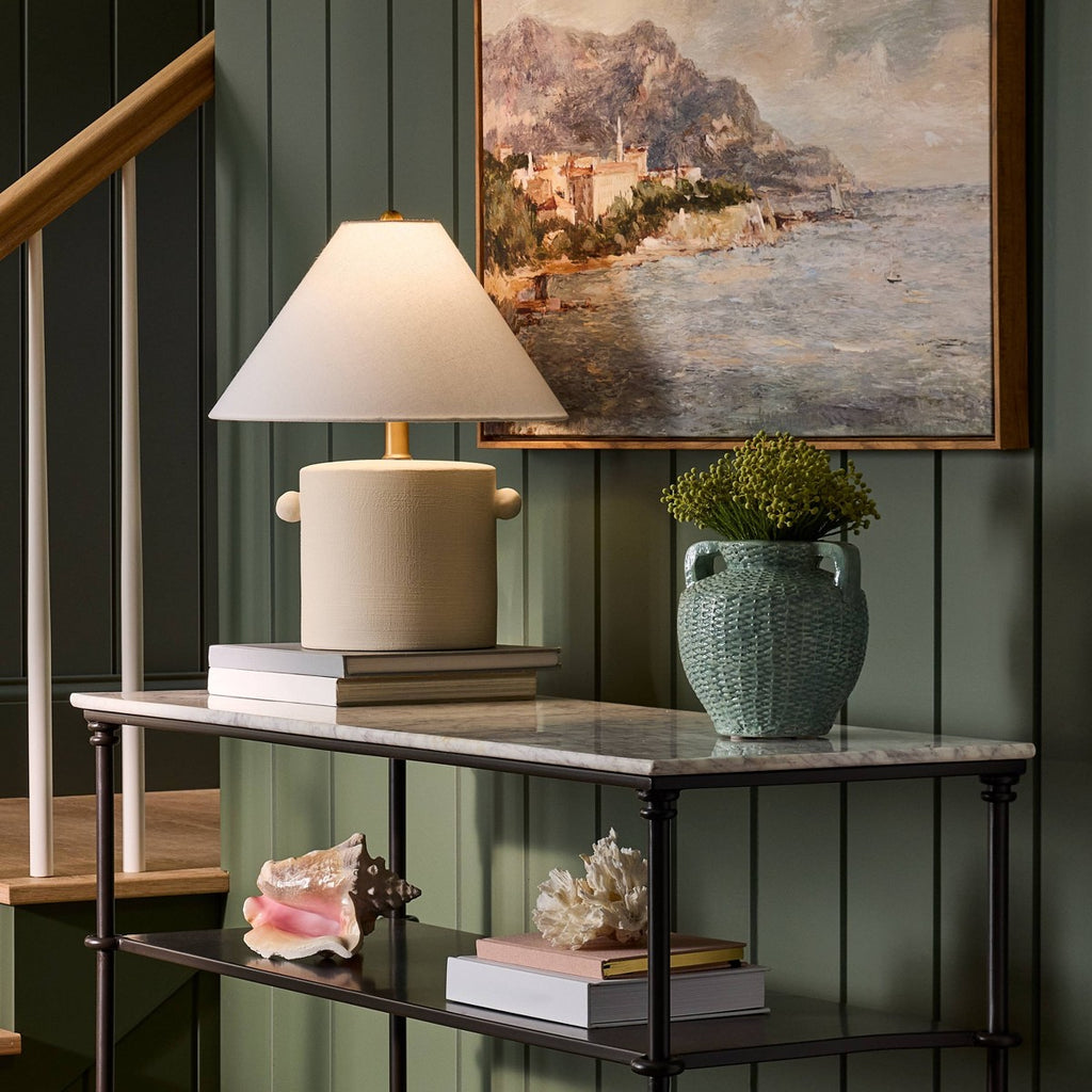 Ceramic Table Lamp with Knob Tan - Threshold™ designed with Studio McGee - Additional view