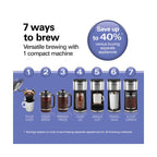 Hamilton Beach 7in1 Stainless Coffee Maker 46251: 6-Cup Drip & Pour Over Machine, Chrome Silver, Dishwasher-Safe, 1050W - Additional view